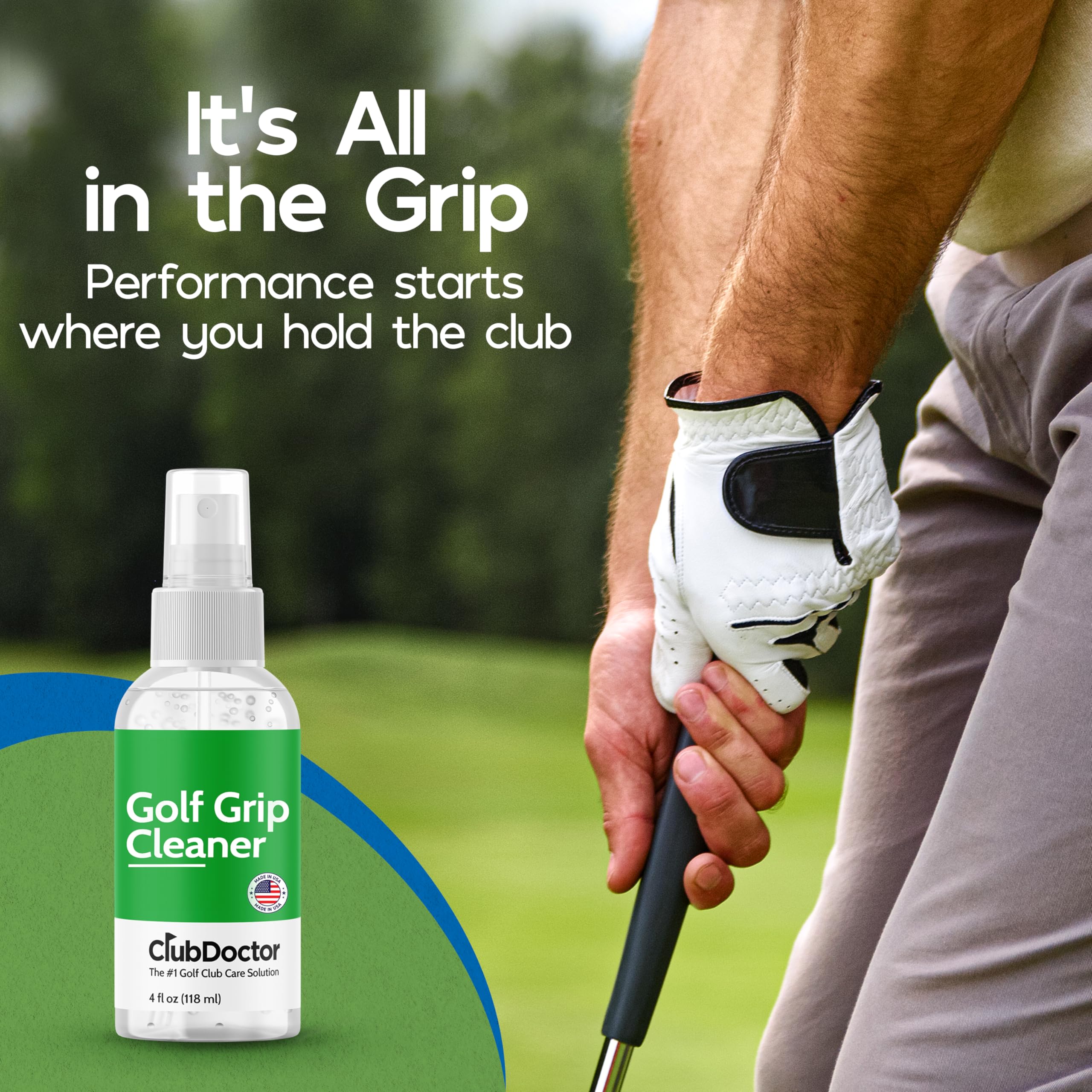 Club Doctor ゴルフグリップクリーナー ? すべてのグリップタイプに安全 | 粘着性を回復し、グリップ感を向上させ、自信を高めます | ラバー、レザー、合成グリップ用の独自の汚れ除去 Amazon | Club Doctor ゴルフグリップクリーナー – すべてのグリップ